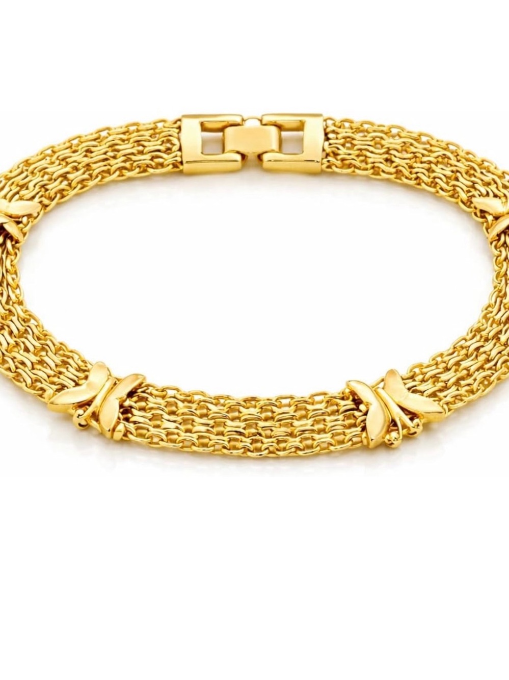 Gold Multi-Strand Woven Bracelet - Elegant Women's bracelet BUTTERFLY BRACELET